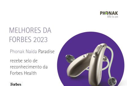 A Phonak recebeu mais um selo de reconhecimento da Forbes Health! 