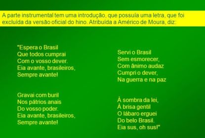 INTRODUÇÃO DO HINO NACIONAL BRASILEIRO 