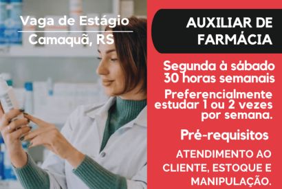 FORMATTA RH OFERTA NOVAS VAGAS DE ESTÁGIO EM CAMAQUÃ