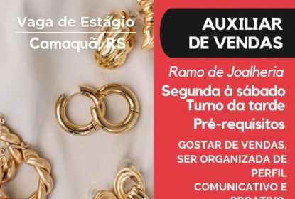 VAGA DE ESTÁGIO AUXILIAR DE VENDAS