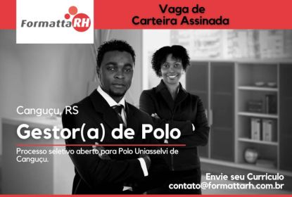 Vaga de Gestor(a) de Polo em Canguçu RS 