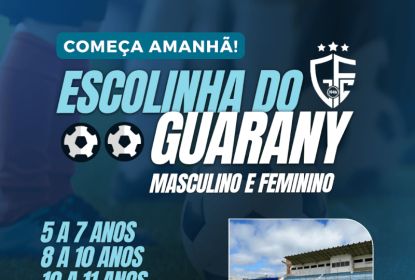 Amanhã começam as atividades na Escolinha do Guarany.