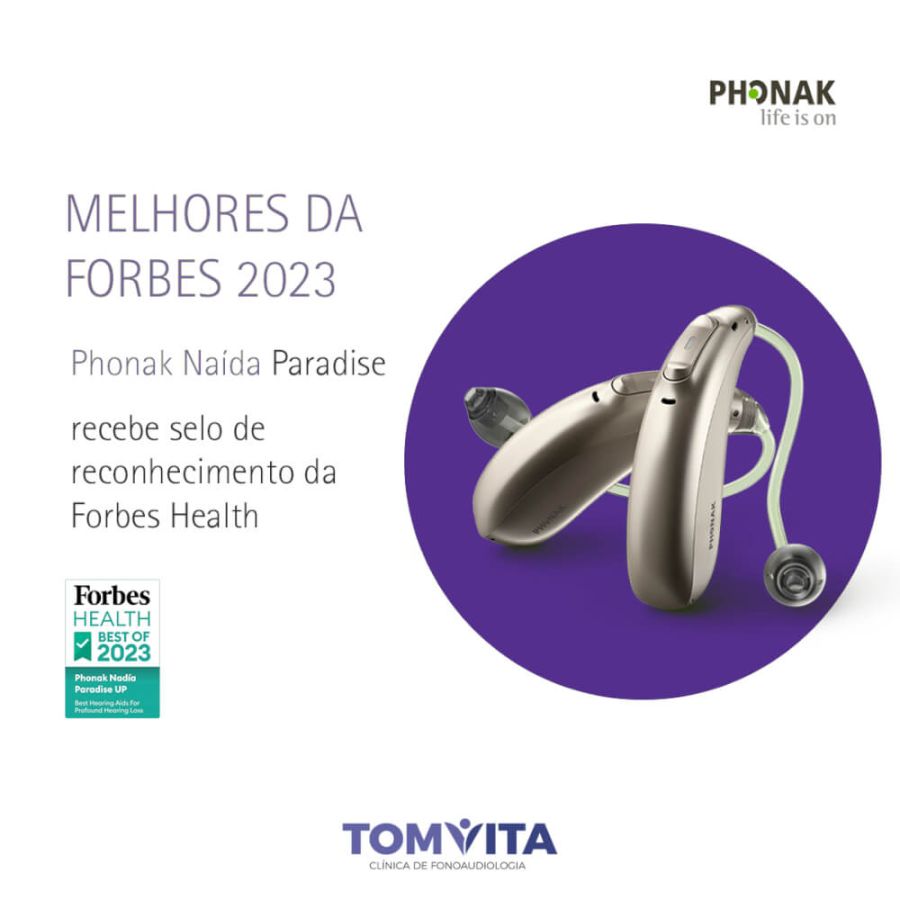 A Phonak recebeu mais um selo de reconhecimento da Forbes Health! 