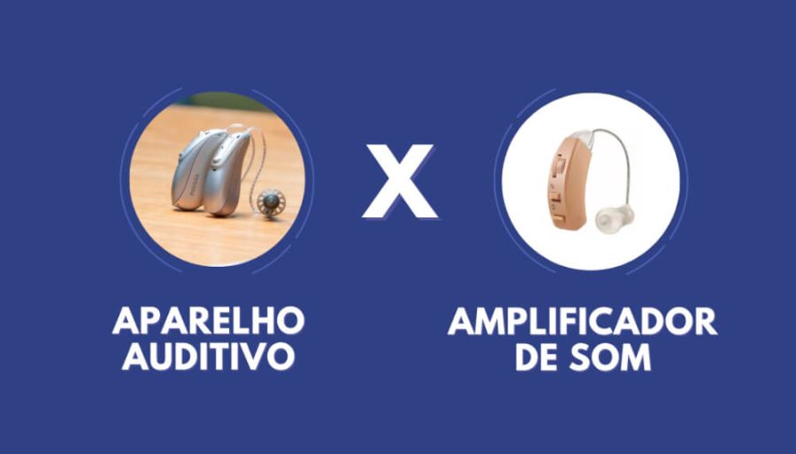 Qual a diferença entre um aparelho auditivo e um amplificador de som?