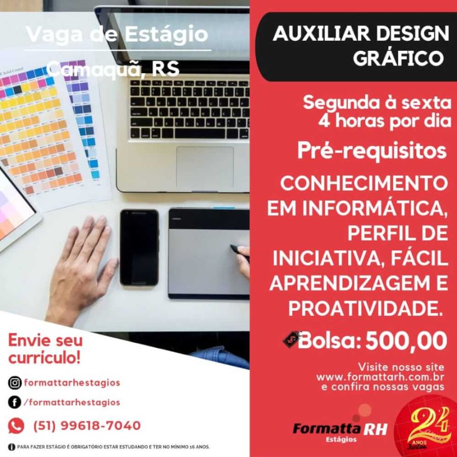 Formatta RH: Vagas de estágio na área de Design Gráfico