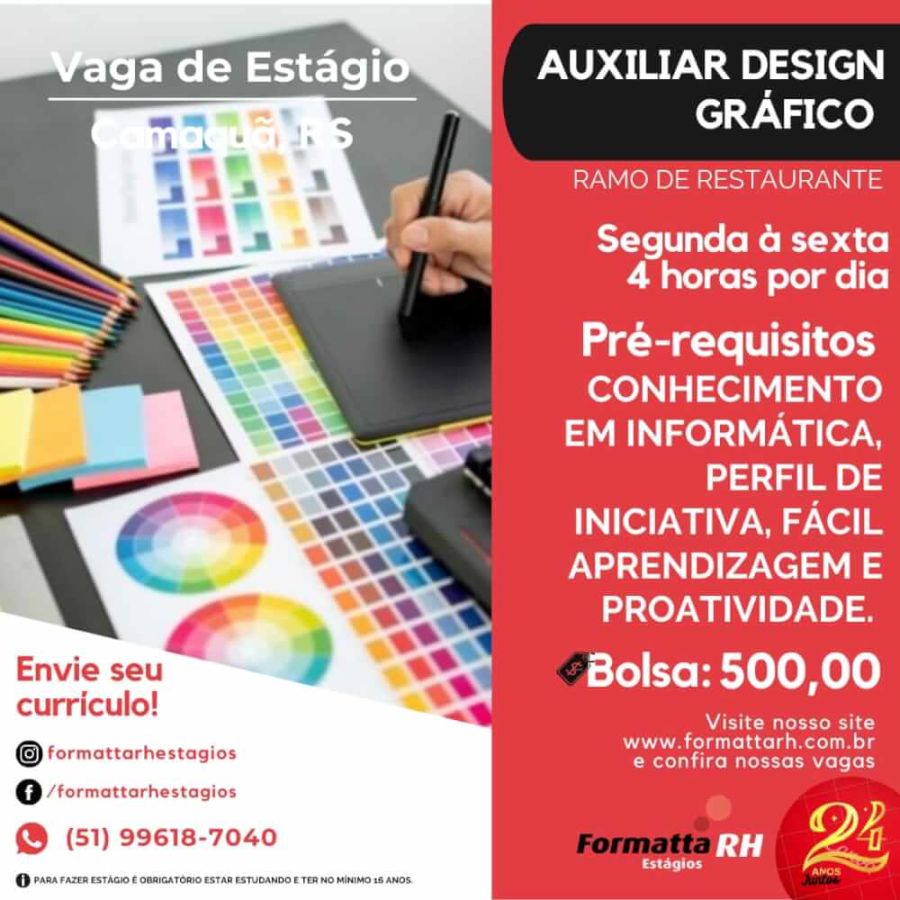 Formatta RH: Vagas de estágio na área de Design Gráfico