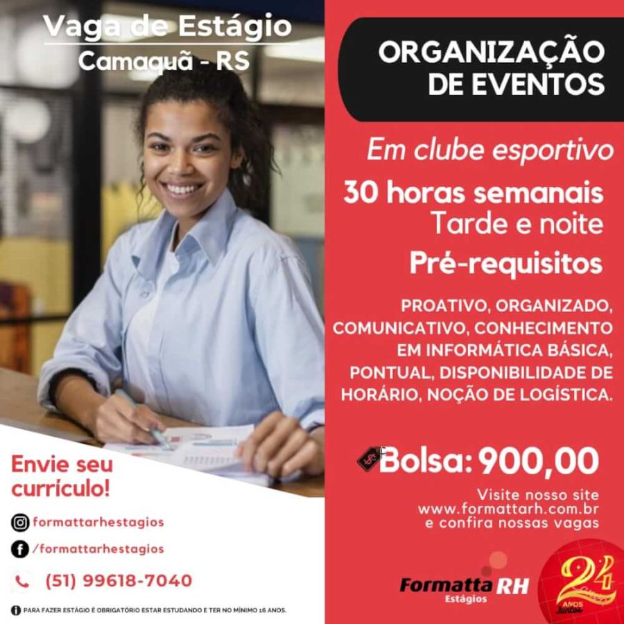 Confira as vagas de estágios disponíveis na Formatta RH