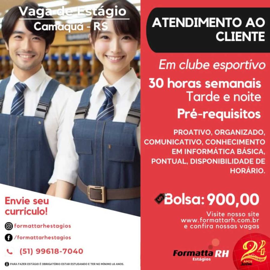 Confira as vagas de estágios disponíveis na Formatta RH