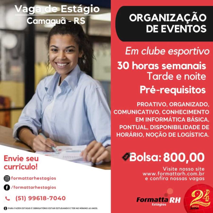 Formatta RH: Novas oportunidades de estágio para você