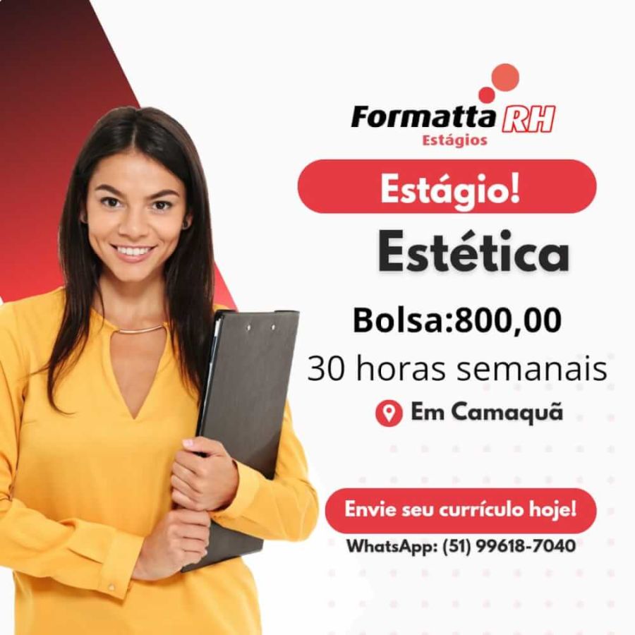 FORMATTA RH OFERTA NOVAS VAGAS DE ESTÁGIO EM CAMAQUÃ