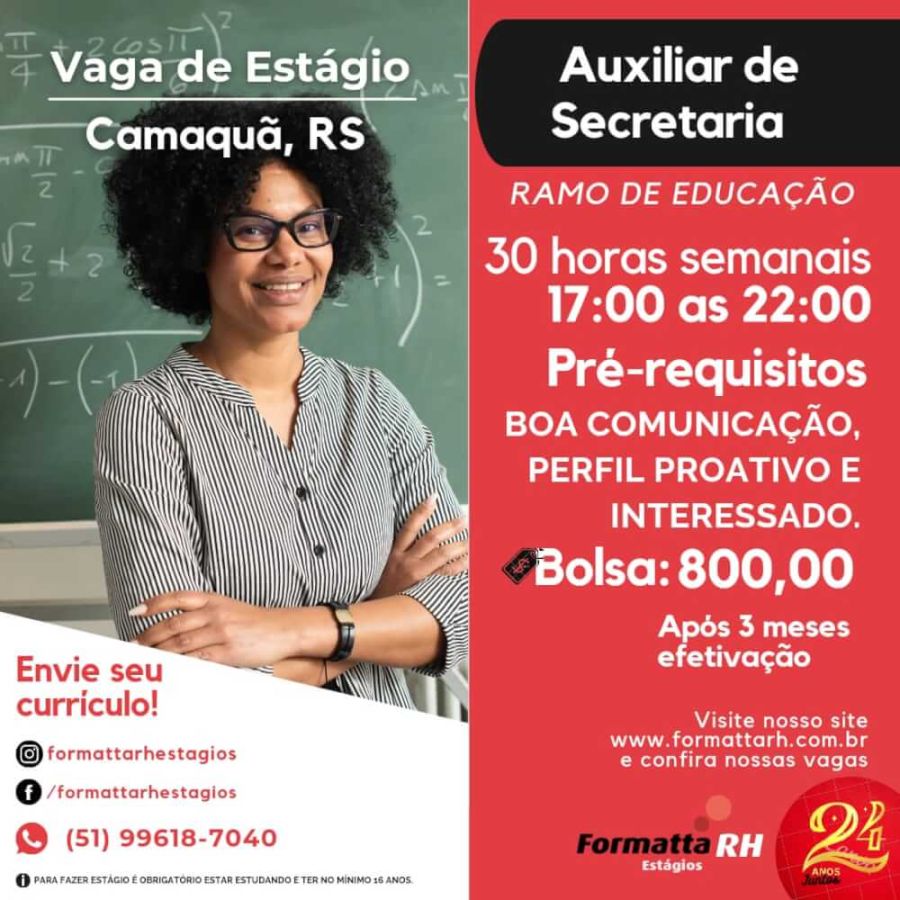 ESTÁGIO AUXILIAR DE SECRETÁTIA