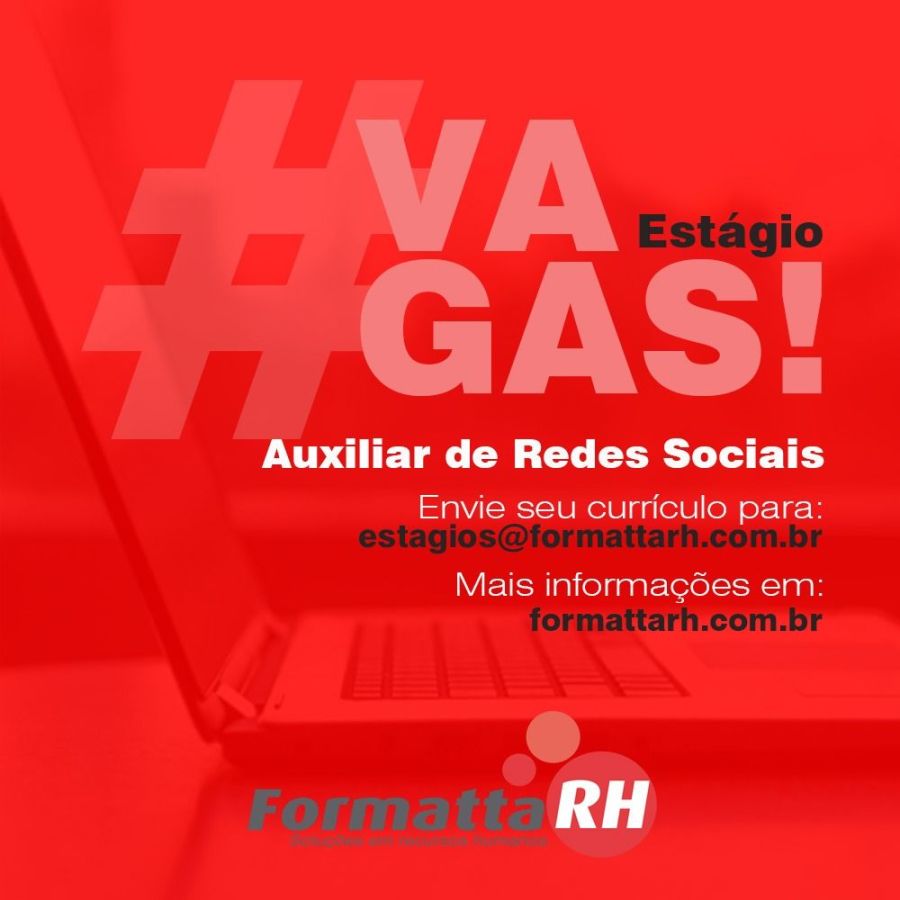 Vaga de Estágio Auxiliar de Redes Sociais em Camaquã