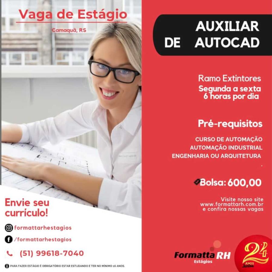 VAGAS DE ESTÁGIO PARA ESSA SEXTA-FEIRA(30/09/22) NA FORMATTA RH NÃO PERCA ESSA OPORTUNIDADE!